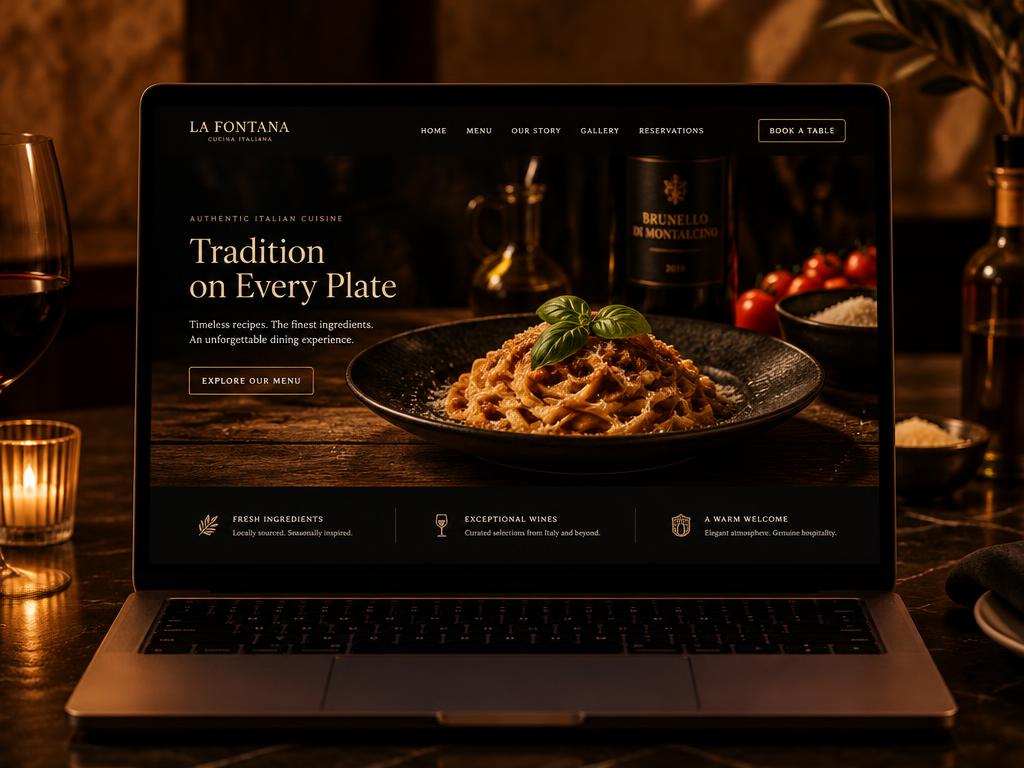 La Fontana Italian restaurant website project